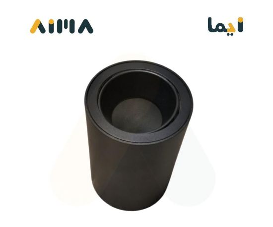 صورة سلندر المنيوم متحرك مانع توهج مفرد اسود